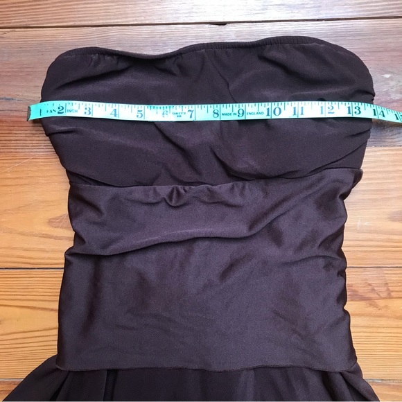 Niki Wior Brown Swim Strapless Dress, EUC, S - Picture 3 of 14